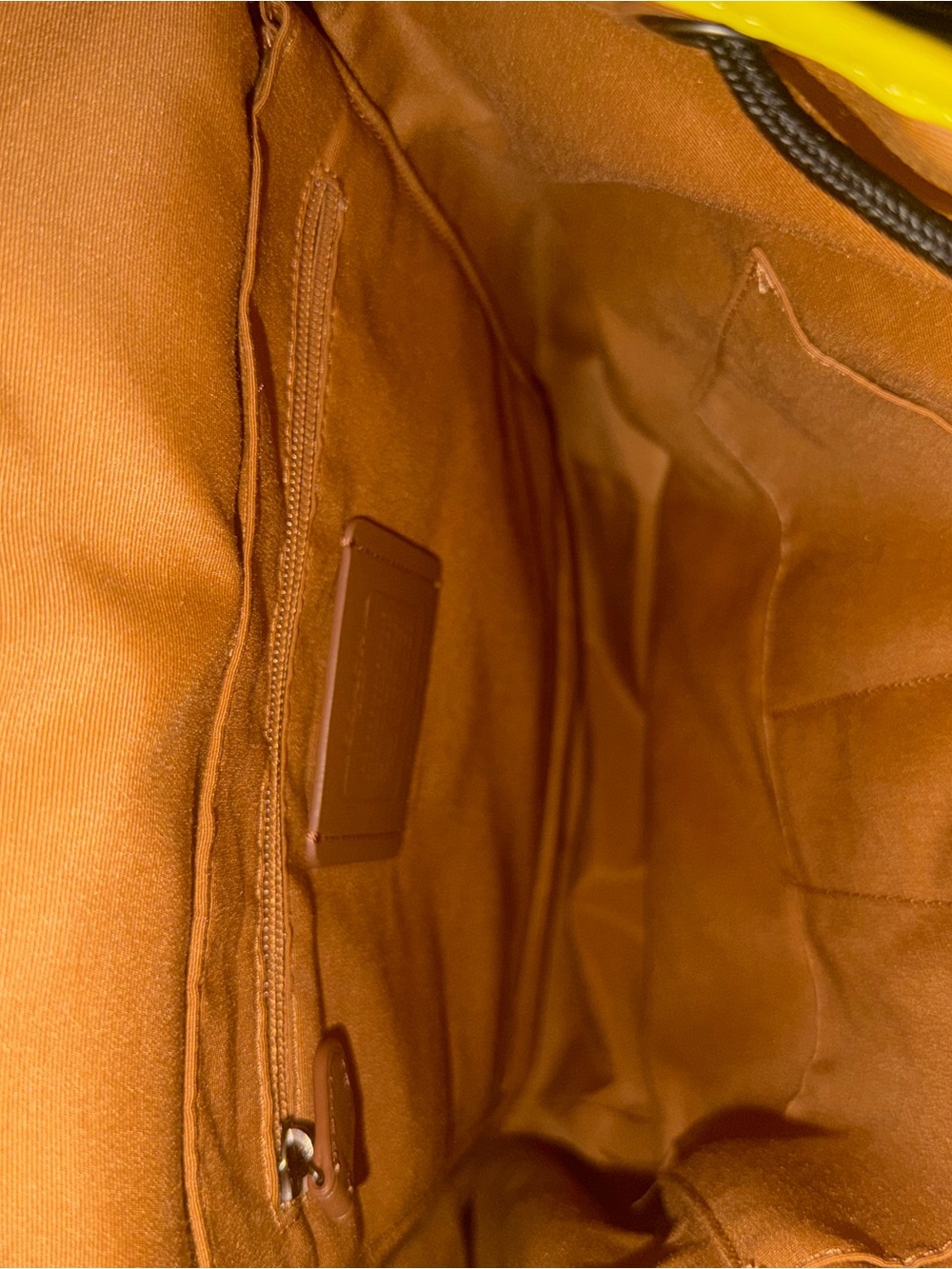 Coach Yellow-Green Signature Canvas Backpack - Picture 3 of 7
